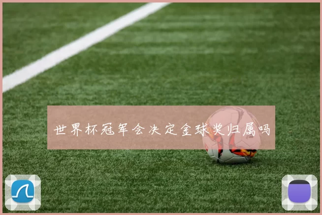 世界杯冠军会决定金球奖归属吗